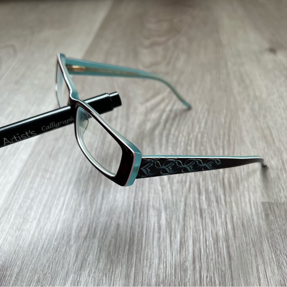 Michael Stars "Poetic" Eyeglasses - Java - 48-15-130mm - Brown and Teal